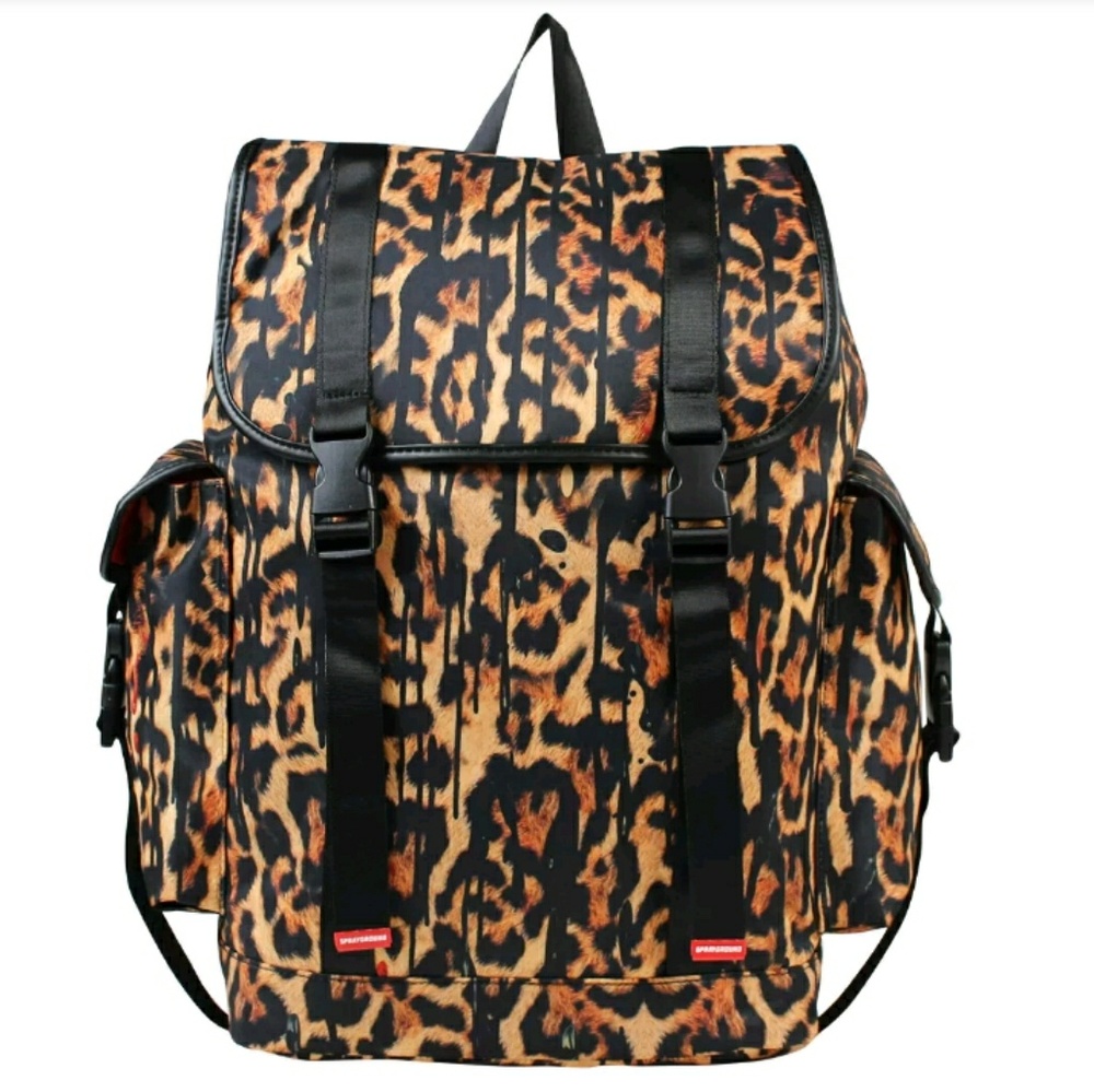 Leopard print backpack